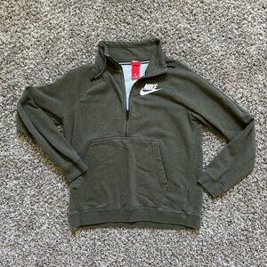 Nike Olive Green Half Zip